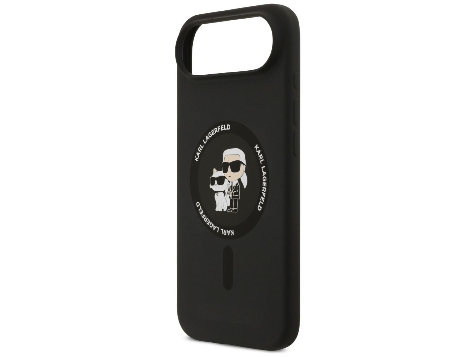 Funda de silicona Karl&Choupette Ring MagSafe de Karl Lagerfeld para iPhone 17 Air - Negra