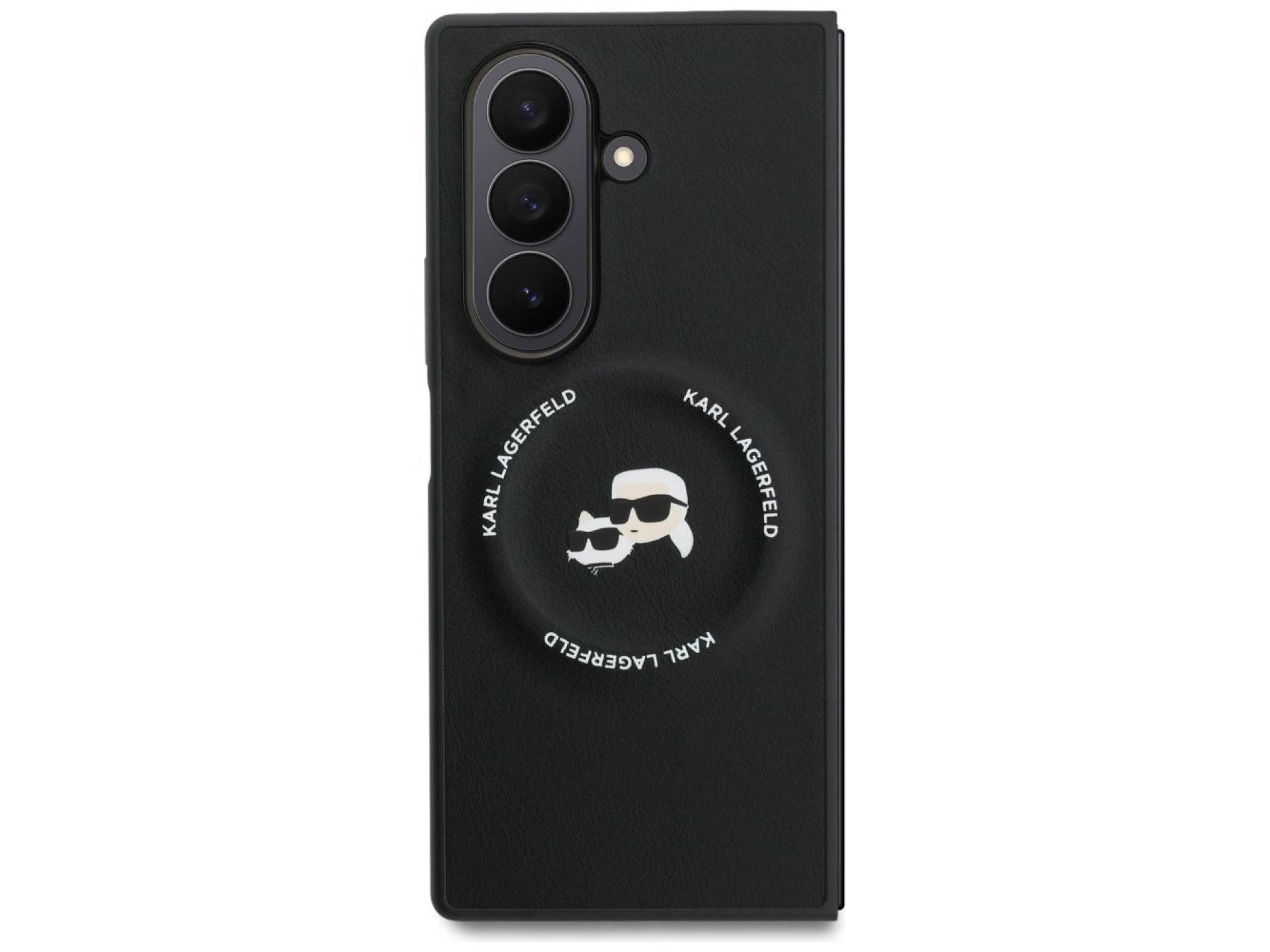 Karl Lagerfeld Karl&Choupette Logo MagSafe Case for Samsung Galaxy Z Fold7 - Black