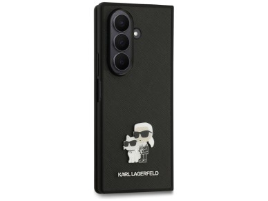 Karl Lagerfeld Saffiano Karl&Choupette Pin Case for Samsung Galaxy Z Fold7 - Black Karl Lagerfeld Saffiano Karl&Choupette Pin Case for Samsung Galaxy Z Fold7 - Black