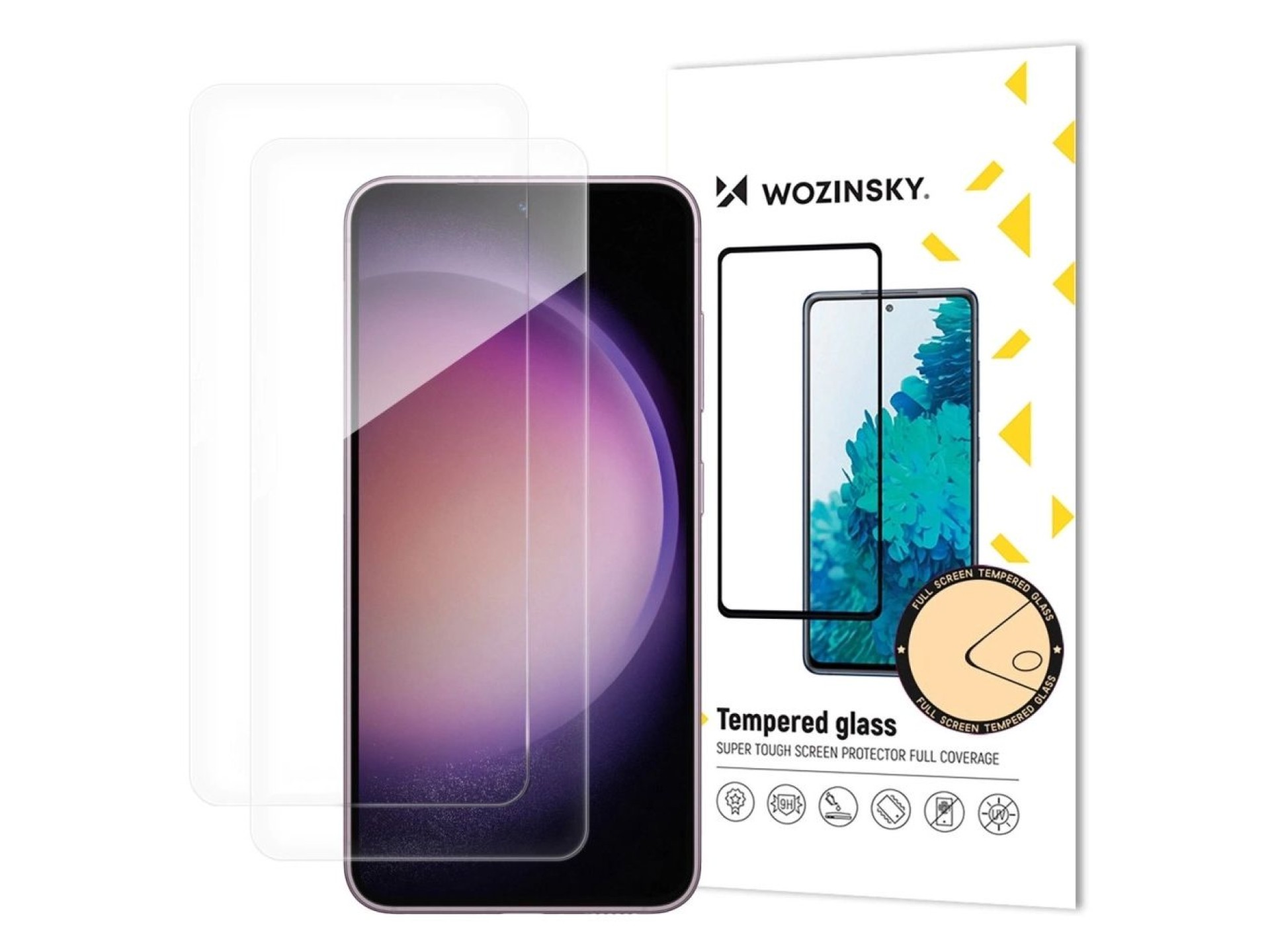 Película de vidro temperado Wozinsky para Samsung Galaxy S26 Ultra compatível com leitor de impressõ