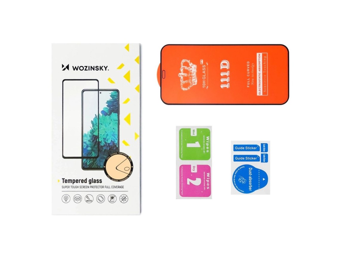 Película de vidro temperado Wozinsky com cola total para Samsung Galaxy A37 (conjunto com 2 unidades