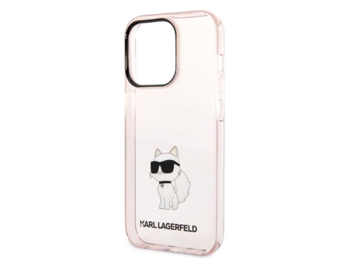 Funda Karl Lagerfeld Ikonik Choupette para iPhone 14 Pro Max - rosa