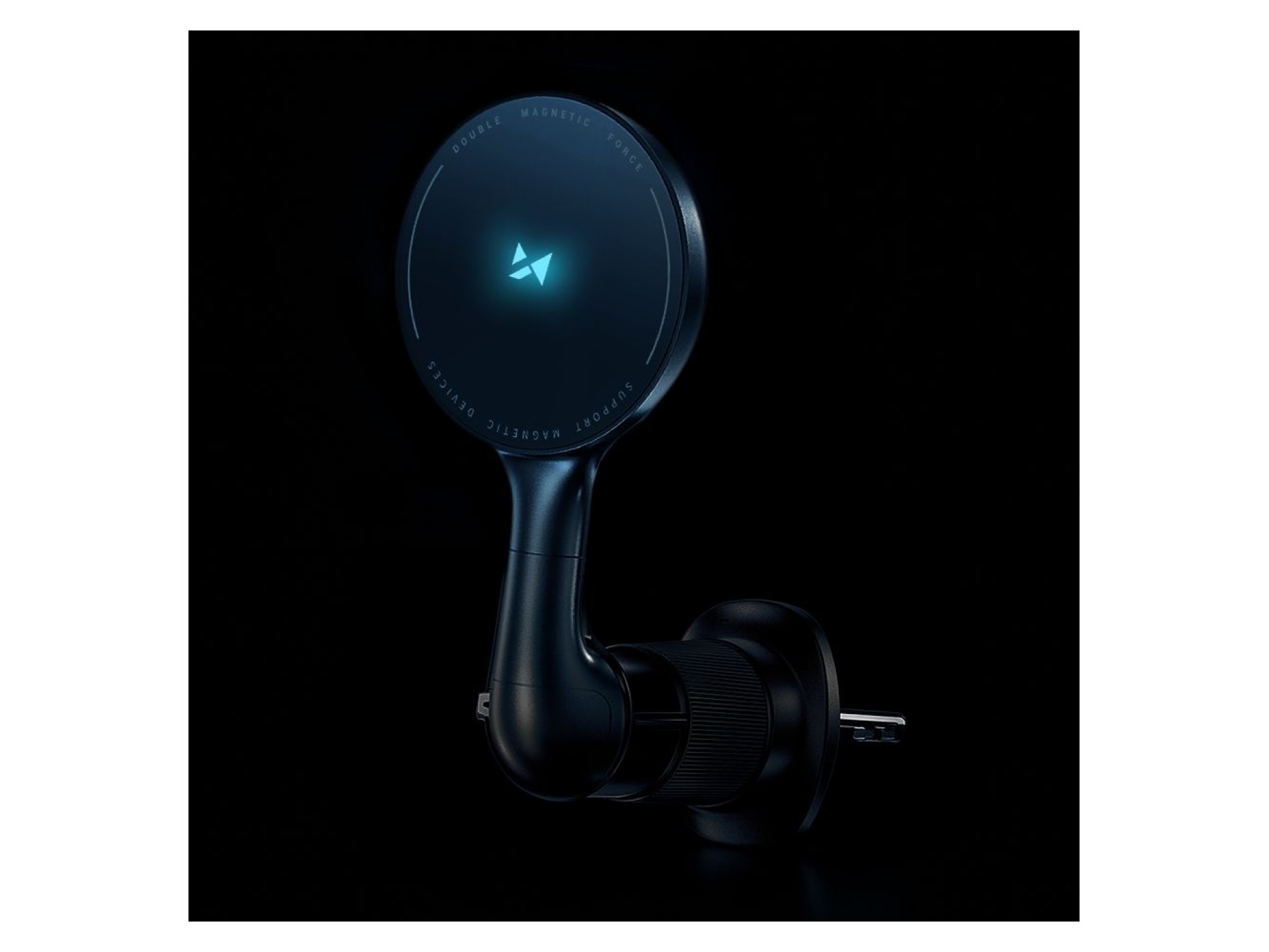 Wozinsky WCT5-6S4Y Car Holder with Qi/MagSafe 15W Inductive Charger for Air Vent - Black