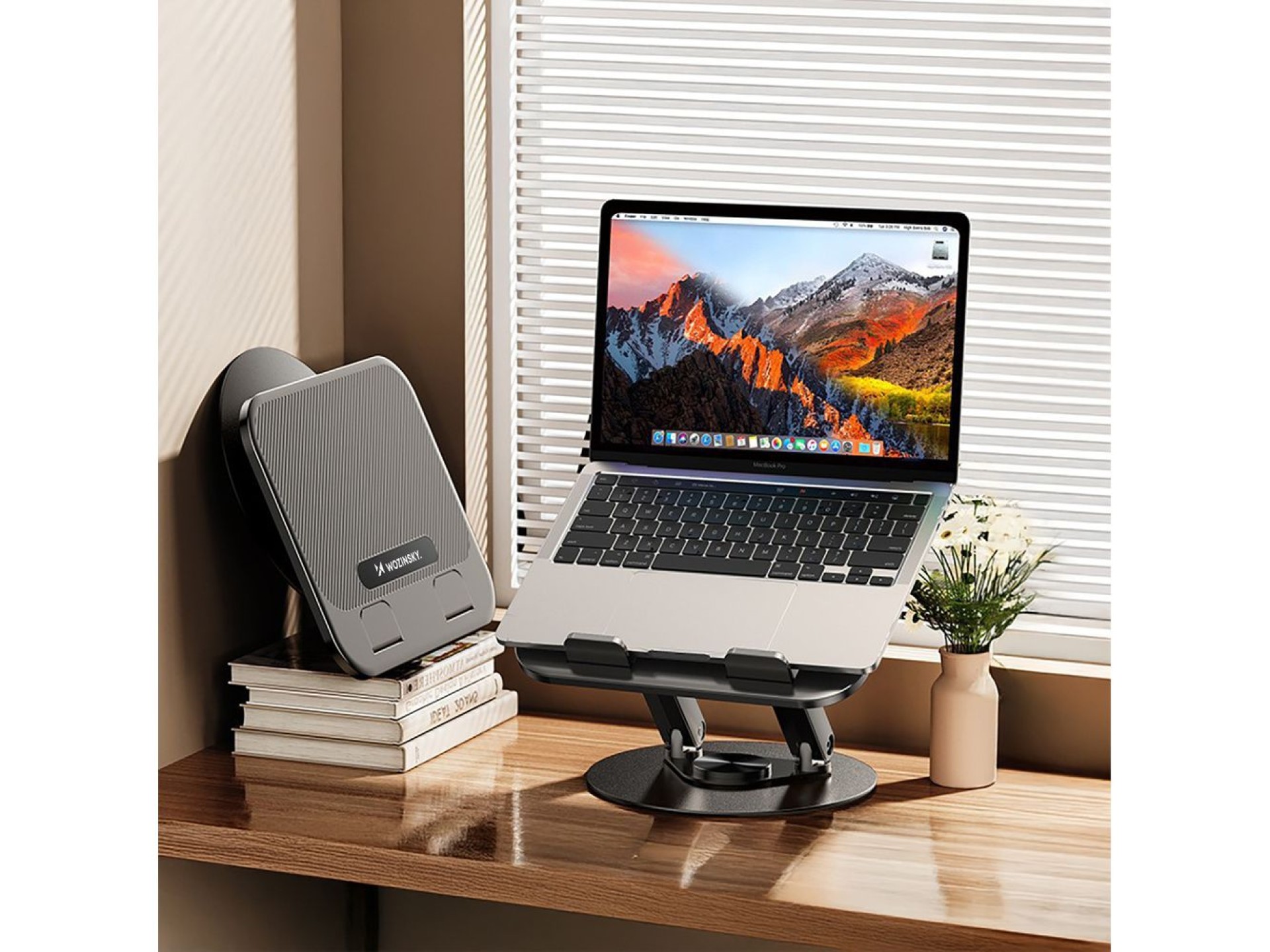 Suporte giratório Wozinsky WRS-K75 para laptop e tablet - preto
