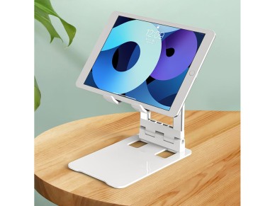 Suporte de mesa dobr�vel Wozinsky WPT-K28 para celular, tablet e smartphone - Branco