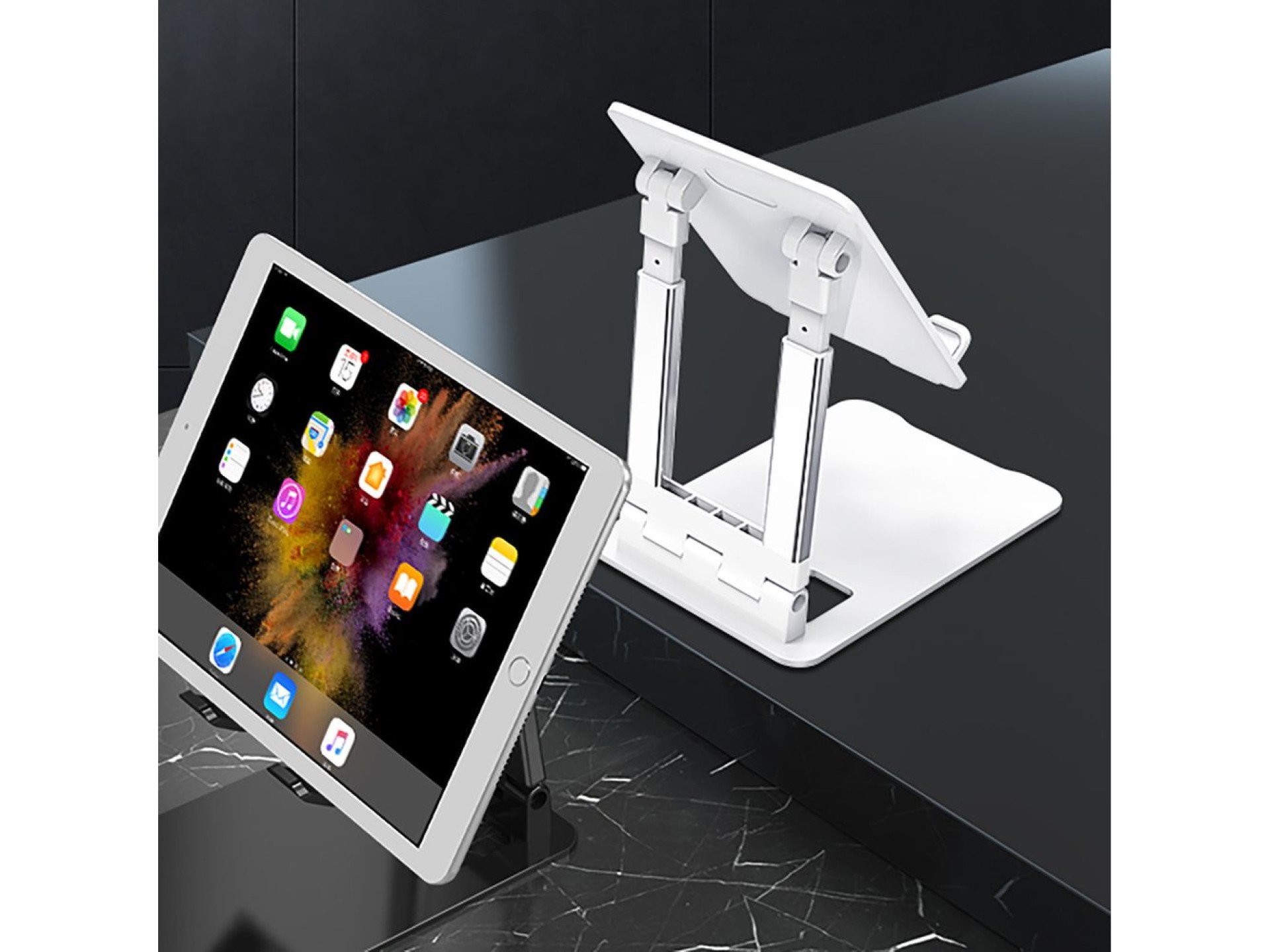 Wozinsky WPT-K28 Desk Stand for Phone Tablet Smartphone Holder Foldable - White