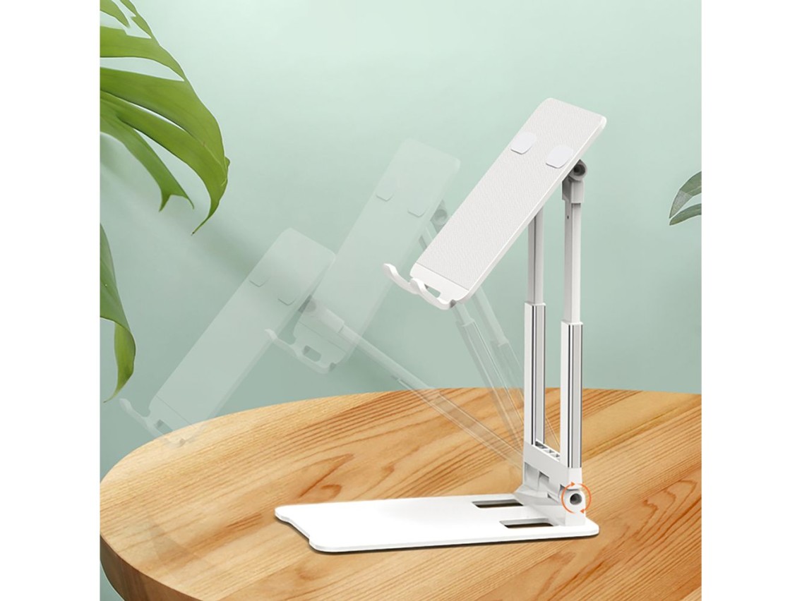 Wozinsky WPT-K28 Desk Stand for Phone Tablet Smartphone Holder Foldable - White