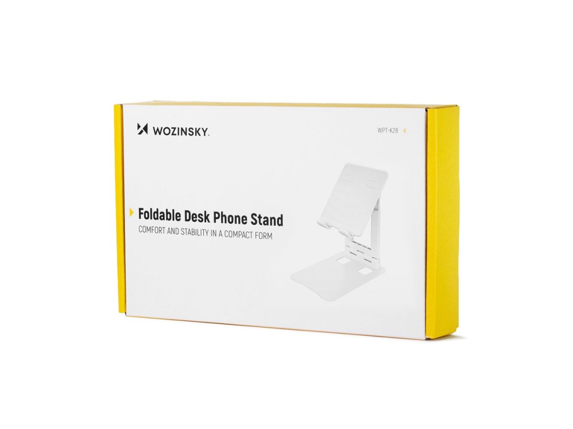 Wozinsky WPT-K28 Desk Stand for Phone Tablet Smartphone Holder Foldable - White