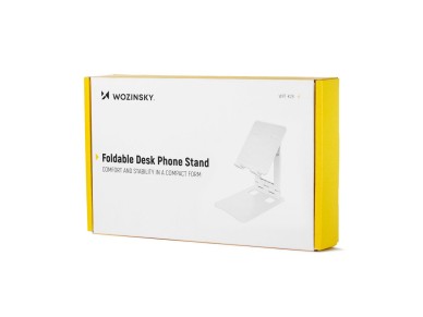 Suporte de mesa dobr�vel Wozinsky WPT-K28 para celular, tablet e smartphone - Branco