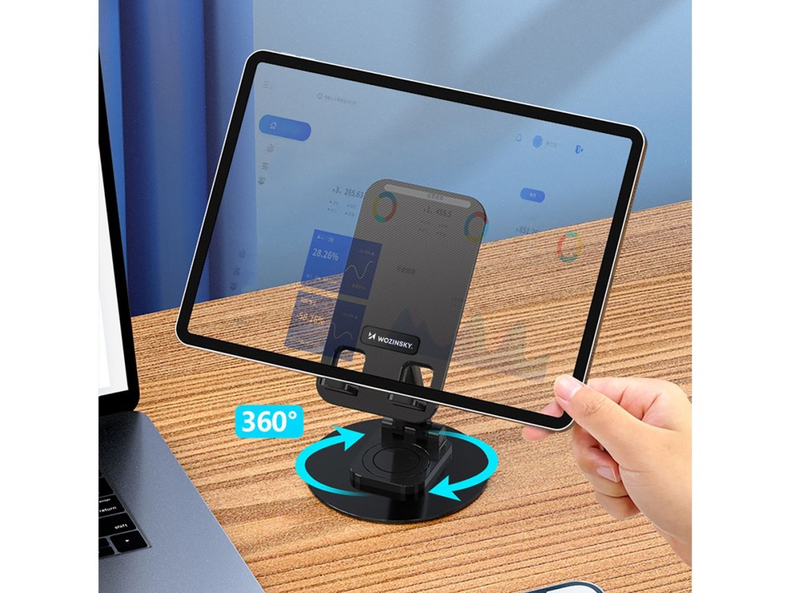 Suporte estável Wozinsky WPT-K393 para celular e tablet - preto