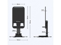 Soporte estable Wozinsky WPT-K393 para teléfono y tableta - negro Soporte estable Wozinsky WPT-K393 para teléfono y tableta - negro