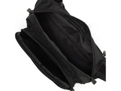 Bolso bandolera unisex Wozinsky WSB-W1 con correa ajustable, impermeable - negro