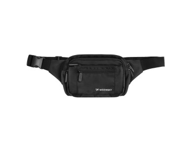 Bolso bandolera unisex Wozinsky WSB-W1 con correa ajustable, impermeable - negro