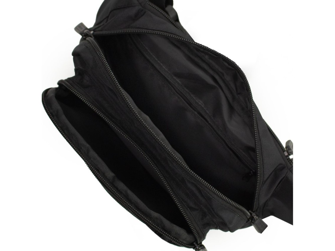 Bolso bandolera unisex Wozinsky WSB-W1 con correa ajustable, impermeable - negro