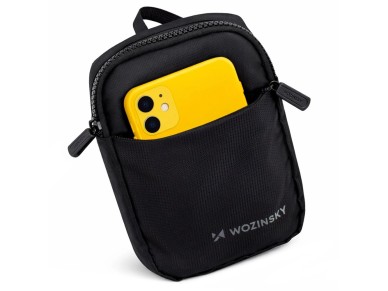 Bolso bandolera mini unisex Wozinsky WMS-W1, impermeable, con doble compartimento para tel�fono - Ne