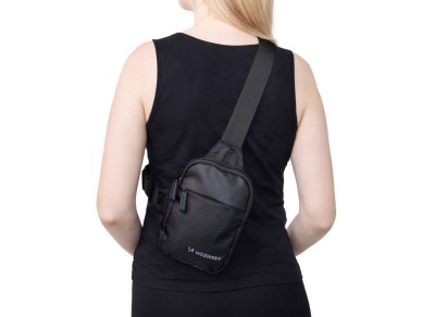 Bolso bandolera mini unisex Wozinsky WMS-W1, impermeable, con doble compartimento para tel�fono - Ne