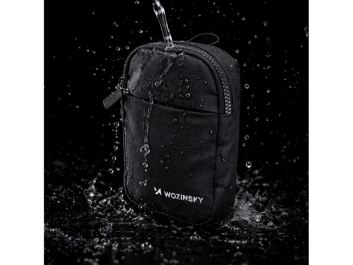 Wozinsky WMS-W1 Unisex Mini Shoulder Bag Waterproof Dual-Compartment for Phone - Black