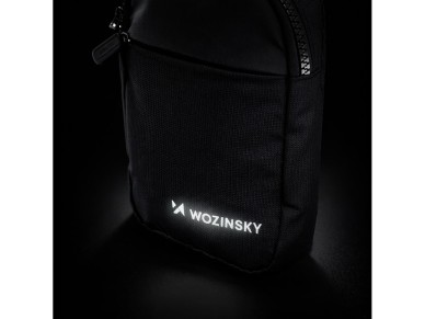 Bolso bandolera mini unisex Wozinsky WMS-W1, impermeable, con doble compartimento para tel�fono - Ne