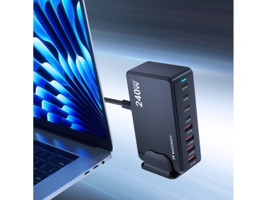Wozinsky 240W GaN QC3 Charging Station - Black Wozinsky 240W GaN QC3 Charging Station - Black