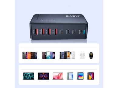 Wozinsky 240W GaN QC3 Charging Station - Black Wozinsky 240W GaN QC3 Charging Station - Black