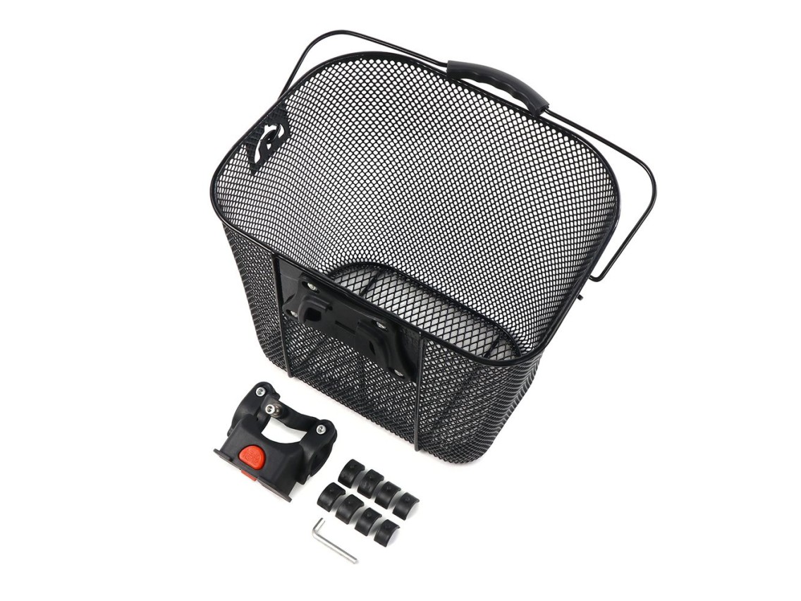 Cesta metálica para manillar de bicicleta Wozinsky WKM-MM - negra