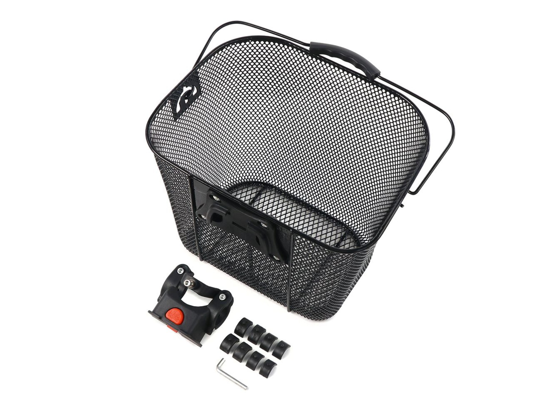 Cesta metálica para manillar de bicicleta Wozinsky WKM-MM - negra