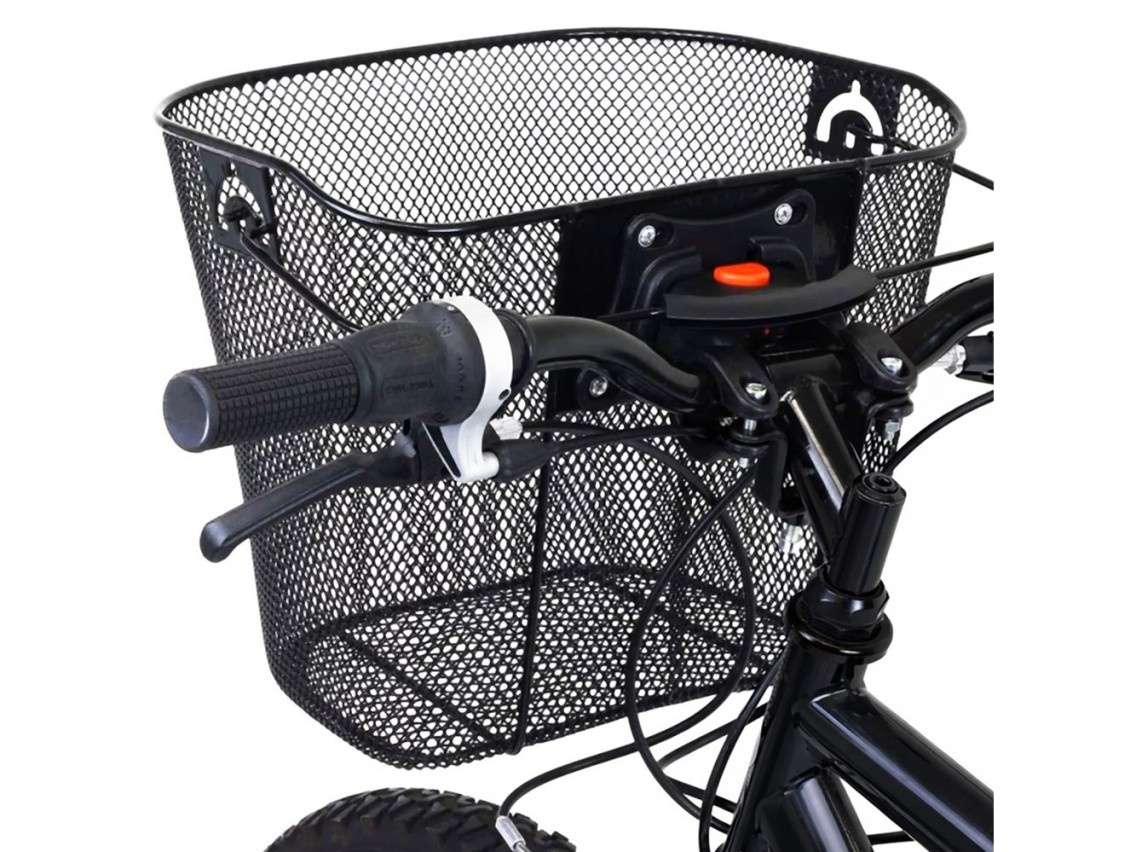 Cesta metálica para manillar de bicicleta Wozinsky WKM-MM - negra