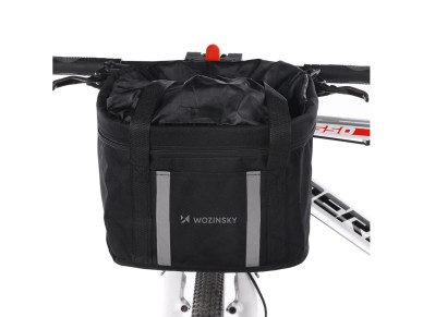 Wozinsky fabric bicycle basket large - black Wozinsky fabric bicycle basket large - black