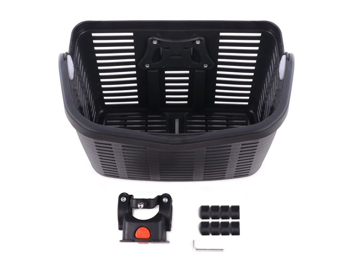 Wozinsky WKR-PK plastic handlebar bicycle basket - black