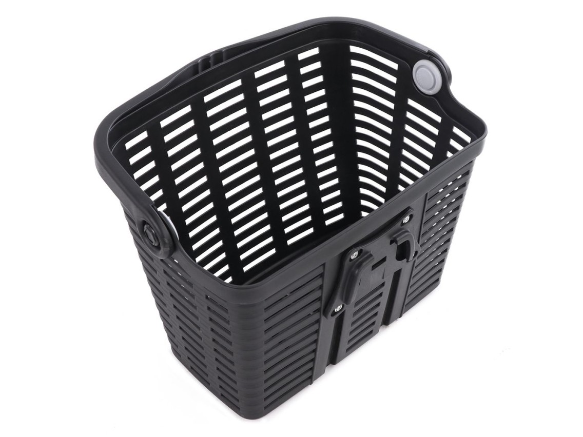 Wozinsky WKR-PK plastic handlebar bicycle basket - black