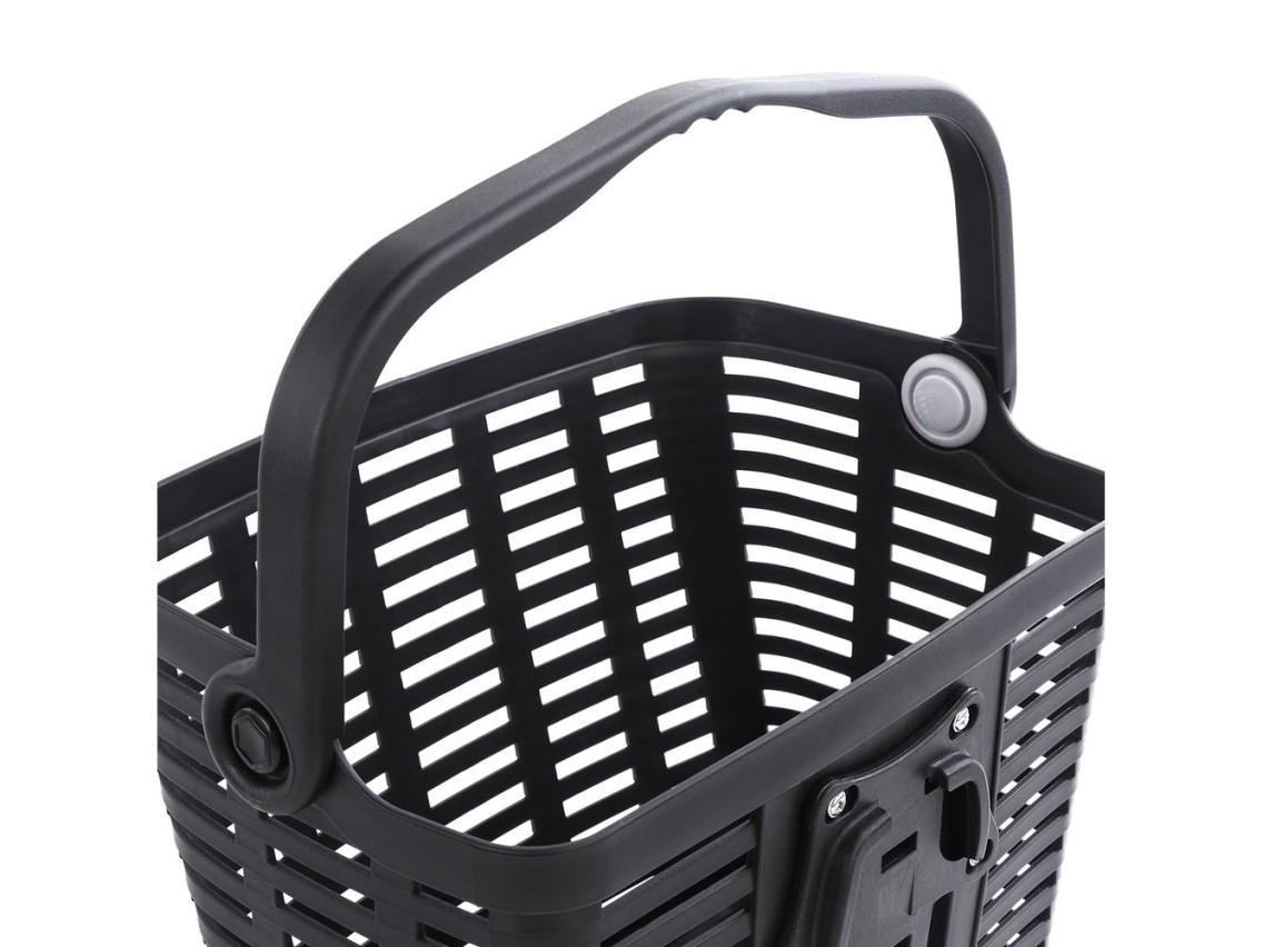 Wozinsky WKR-PK plastic handlebar bicycle basket - black