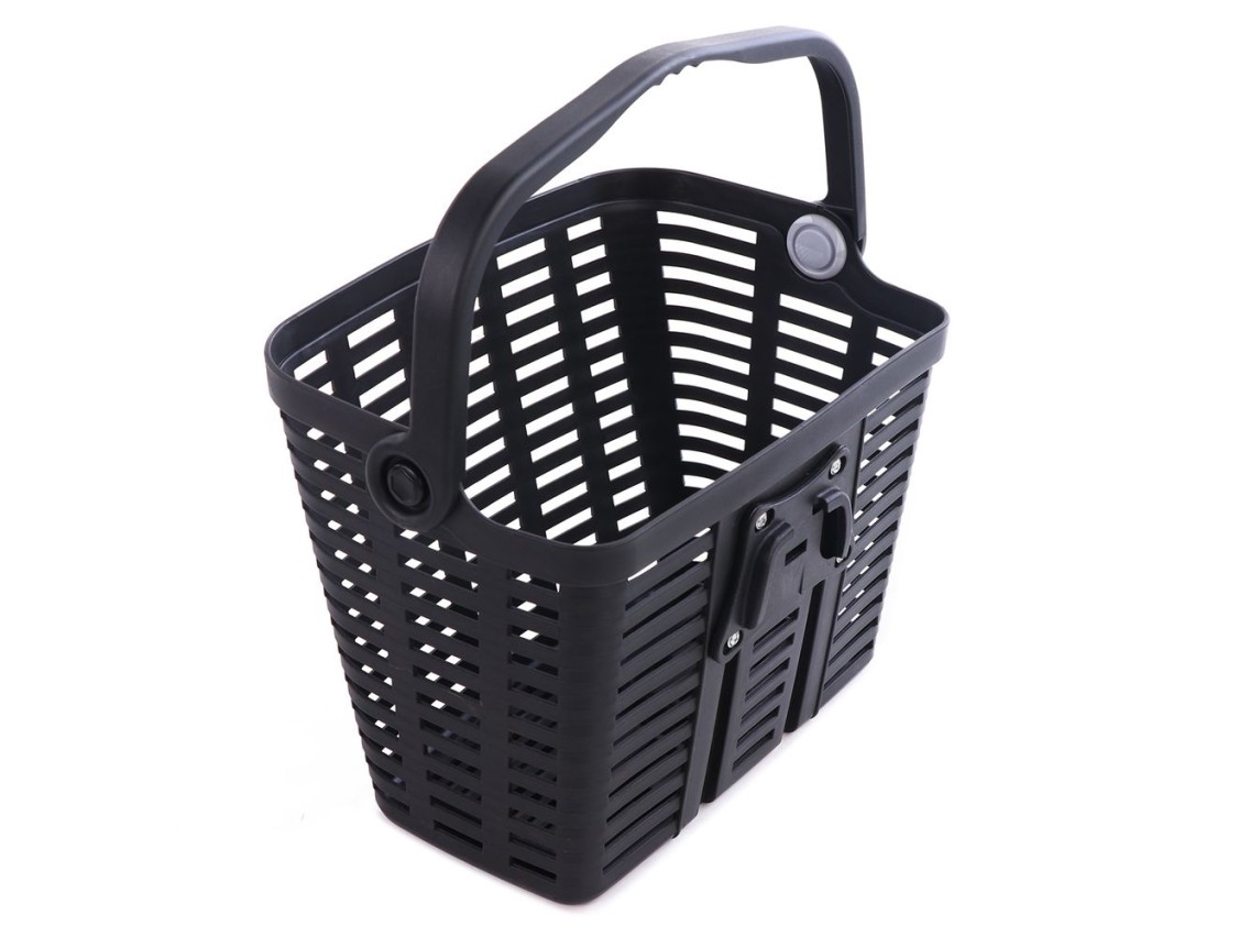 Wozinsky WKR-PK plastic handlebar bicycle basket - black