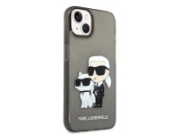 Karl Lagerfeld Glitter Karl&Choupette case for iPhone 14 Plus - black Karl Lagerfeld Glitter Karl&Choupette case for iPhone 14 Plus - black