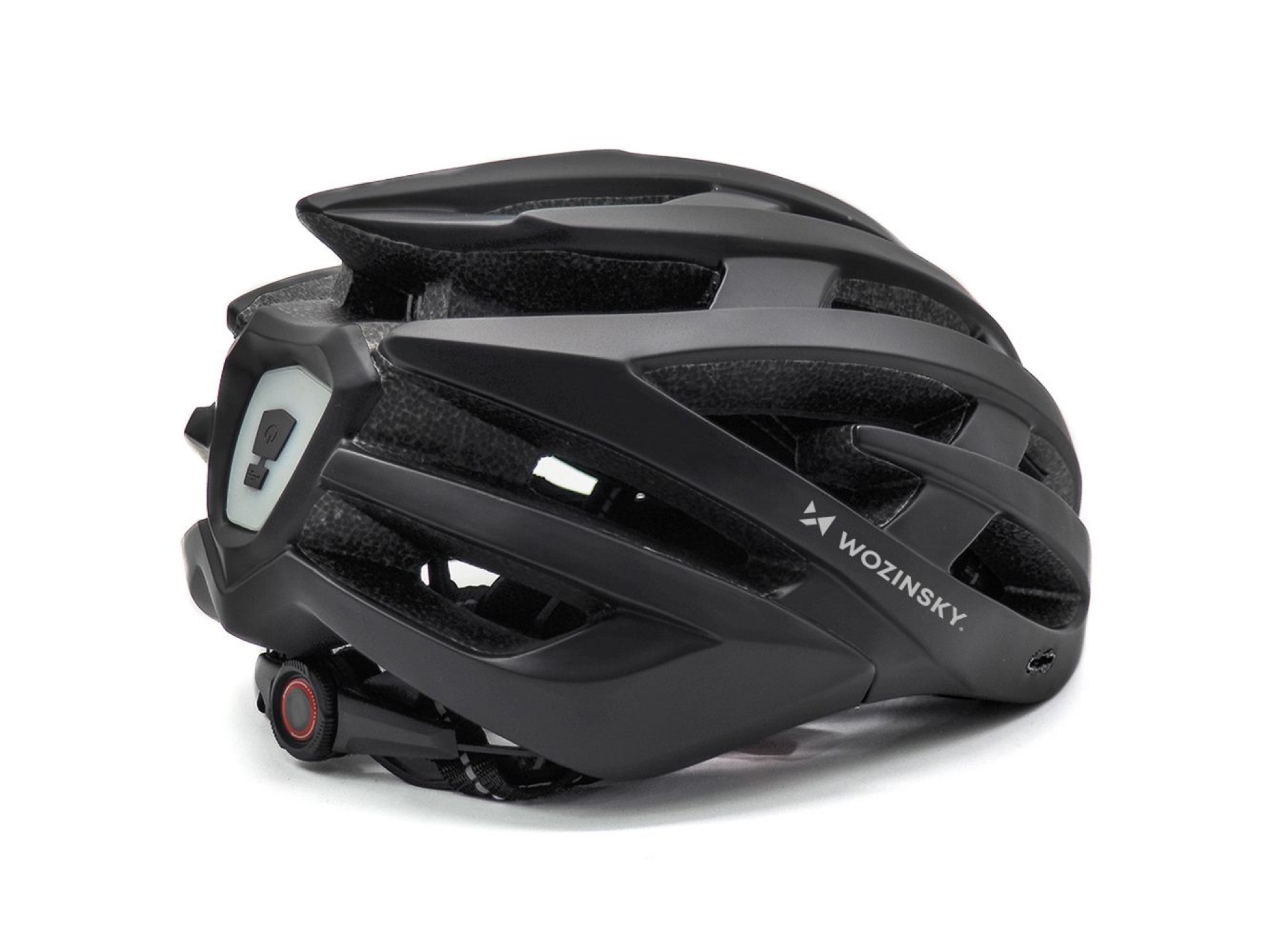 Wozinsky MTB Bike Helmet with Removable Visor and Rear USB Light L - Black