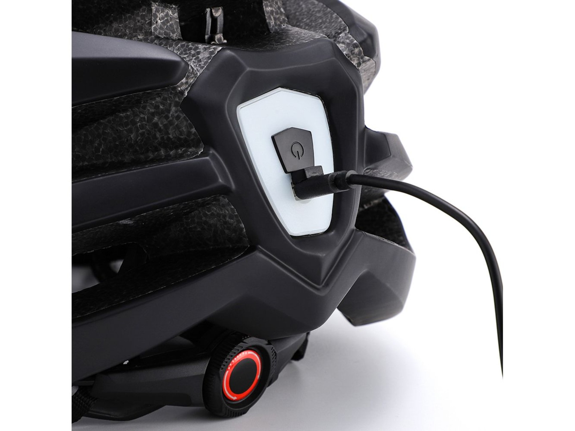 Capacete de ciclismo MTB Wozinsky com viseira removível e luz traseira USB, tamanho G - Preto e Bran