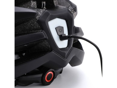 Wozinsky MTB Bike Helmet with Removable Visor and Rear USB Light L - Black and White