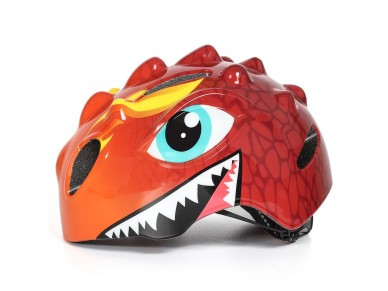 Casco de bicicleta infantil Wozinsky, estampado de dragón, ligero, talla S - Rojo Casco de bicicleta infantil Wozinsky, estampado de dragón, ligero, talla S - Rojo