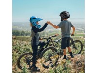 Capacete infantil Wozinsky para ciclismo, com face integral e luz traseira USB, tamanho P - Azul Capacete infantil Wozinsky para ciclismo, com face integral e luz traseira USB, tamanho P - Azul