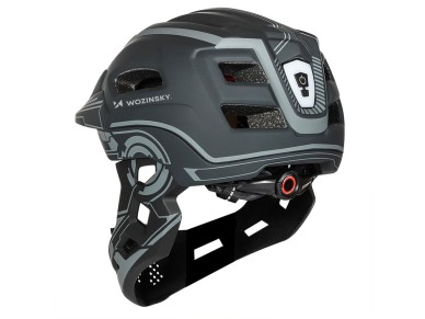 Casco integral de bicicleta Wozinsky para niños con luz trasera USB, talla S - Gris Casco integral de bicicleta Wozinsky para niños con luz trasera USB, talla S - Gris