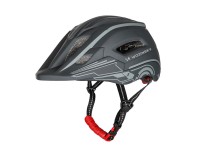 Capacete integral infantil Wozinsky para ciclismo com luz traseira USB - Tamanho P - Cinza Capacete integral infantil Wozinsky para ciclismo com luz traseira USB - Tamanho P - Cinza
