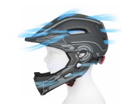 Capacete integral infantil Wozinsky para ciclismo com luz traseira USB - Tamanho P - Cinza Capacete integral infantil Wozinsky para ciclismo com luz traseira USB - Tamanho P - Cinza