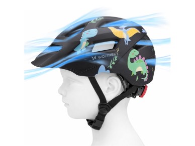 Casco de ciclismo de montaña infantil Wozinsky con visera desmontable, talla XS - Negro Casco de ciclismo de montaña infantil Wozinsky con visera desmontable, talla XS - Negro