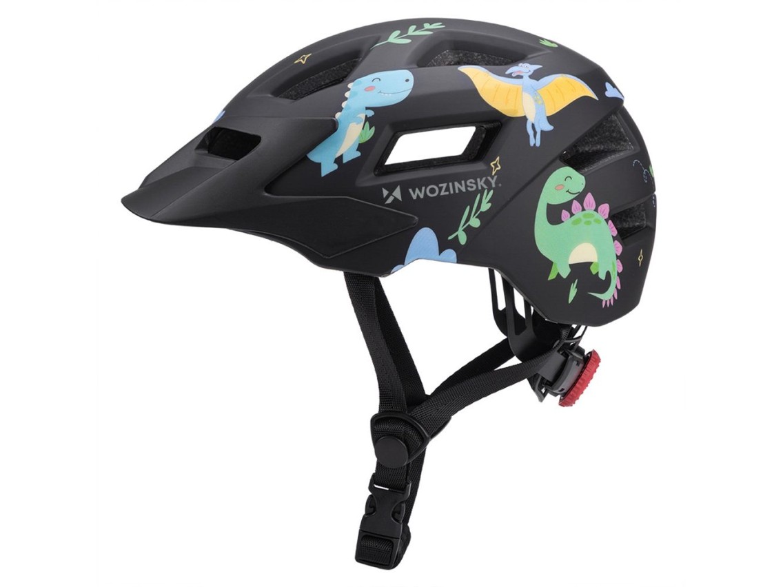 Casco de ciclismo de montaña infantil Wozinsky con visera desmontable, talla XS - Negro