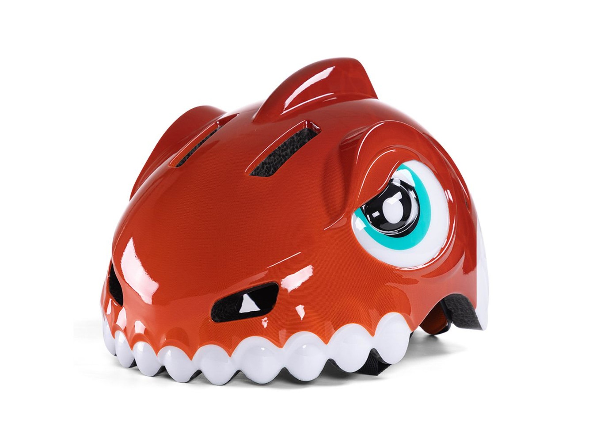 Casco de bicicleta infantil Wozinsky con estampado de dinosaurios, talla S - Rojo