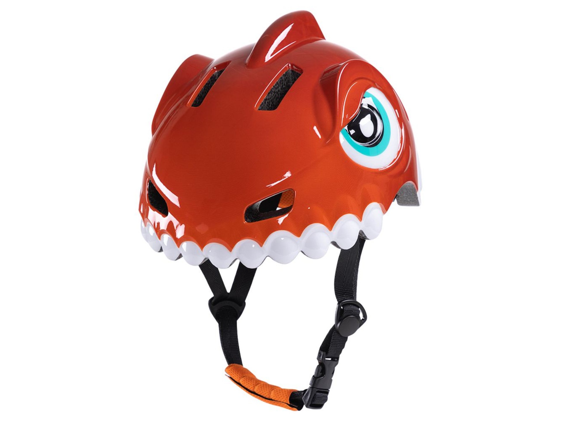 Casco de bicicleta infantil Wozinsky con estampado de dinosaurios, talla S - Rojo