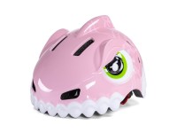Capacete de bicicleta infantil Wozinsky com estampa de dinossauro - Tamanho P - Rosa Capacete de bicicleta infantil Wozinsky com estampa de dinossauro - Tamanho P - Rosa