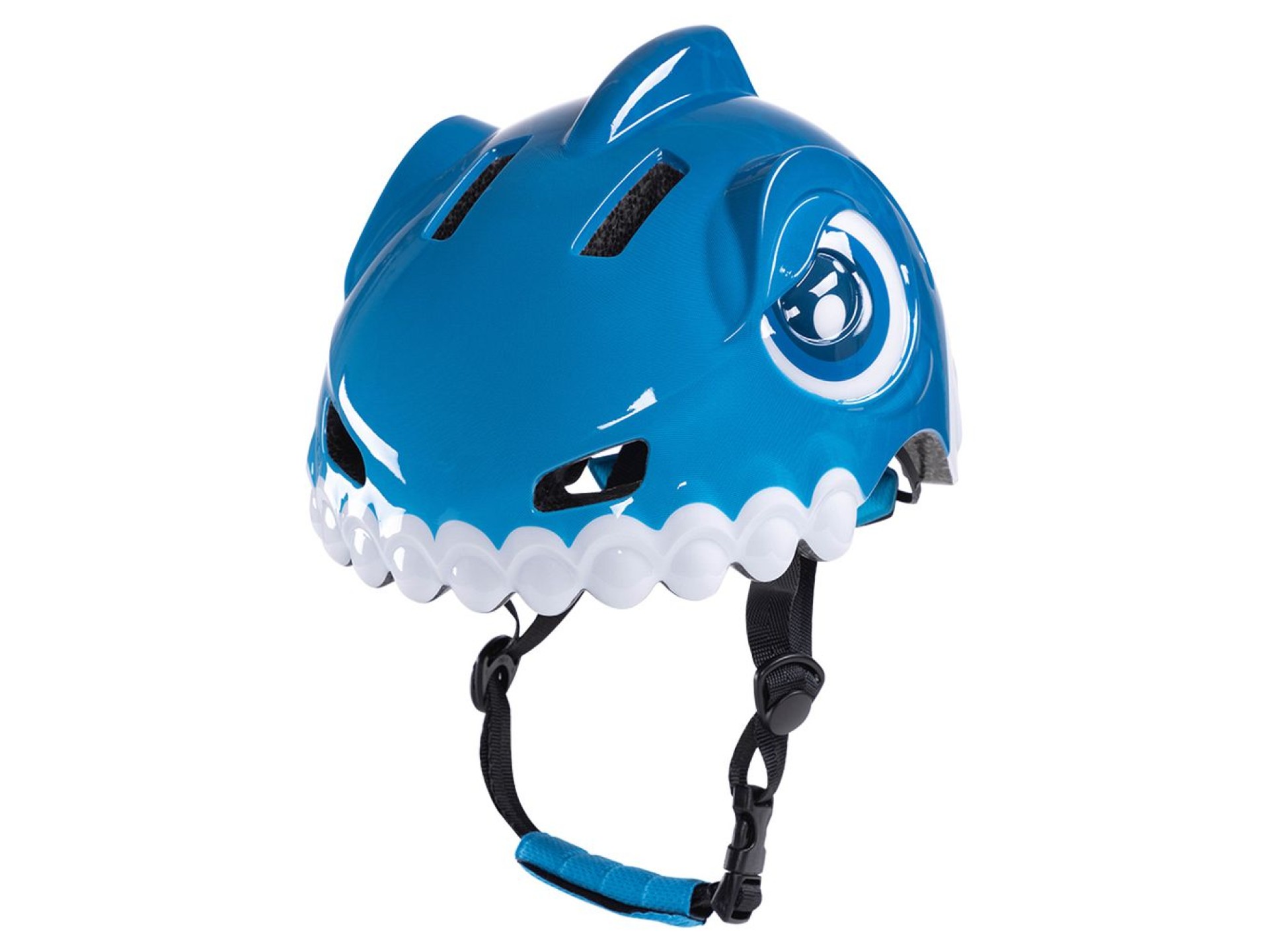 Capacete de ciclismo infantil Wozinsky com estampa de dinossauro - Tamanho P - Azul