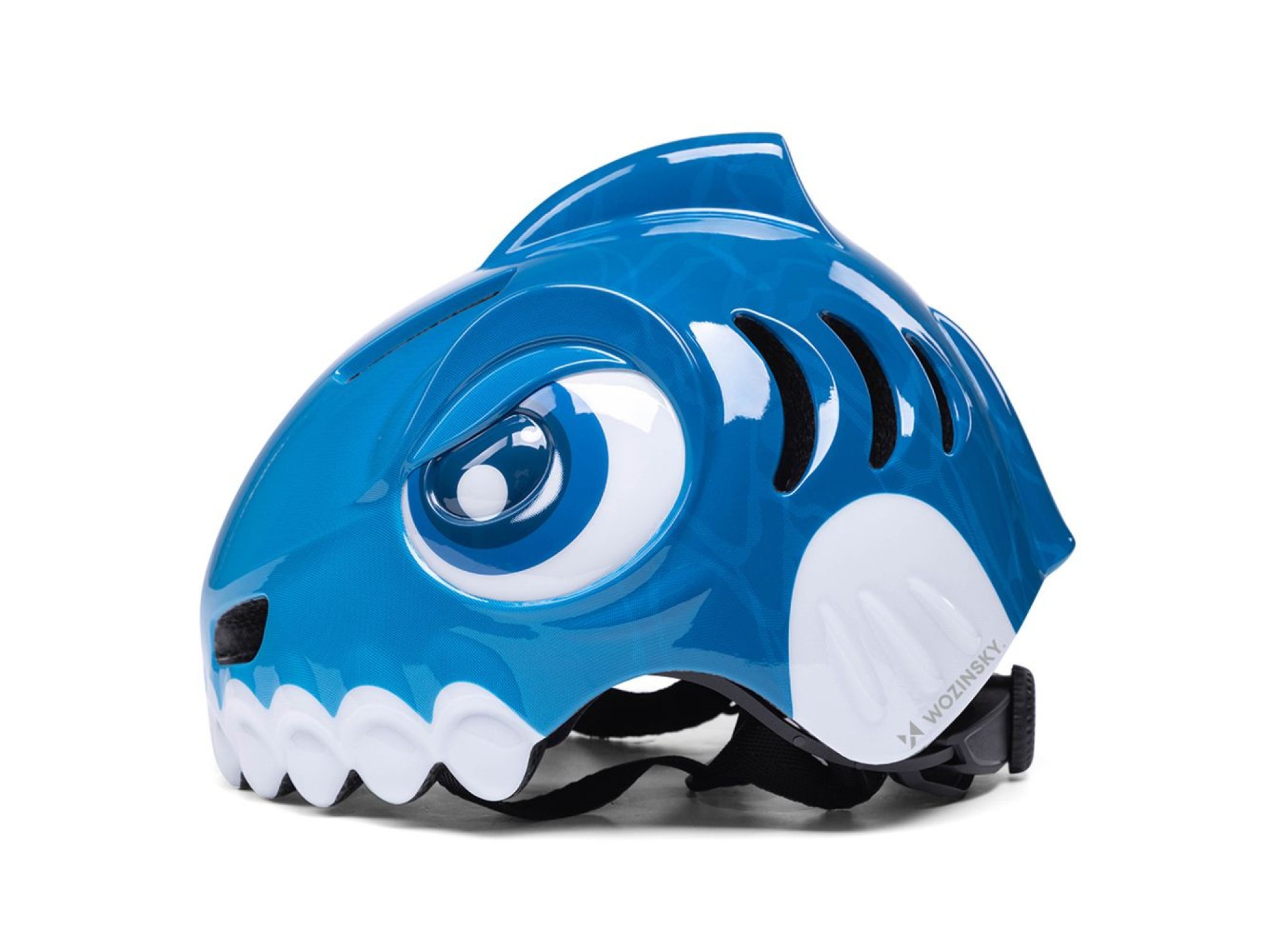 Capacete de ciclismo infantil Wozinsky com estampa de dinossauro - Tamanho P - Azul
