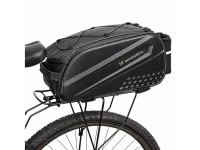 Wozinsky Bike Trunk Bag with Long Strap and Expandable Side Pockets - Black