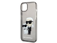 Karl Lagerfeld Glitter Karl&Choupette case for iPhone 14 Plus - black Karl Lagerfeld Glitter Karl&Choupette case for iPhone 14 Plus - black